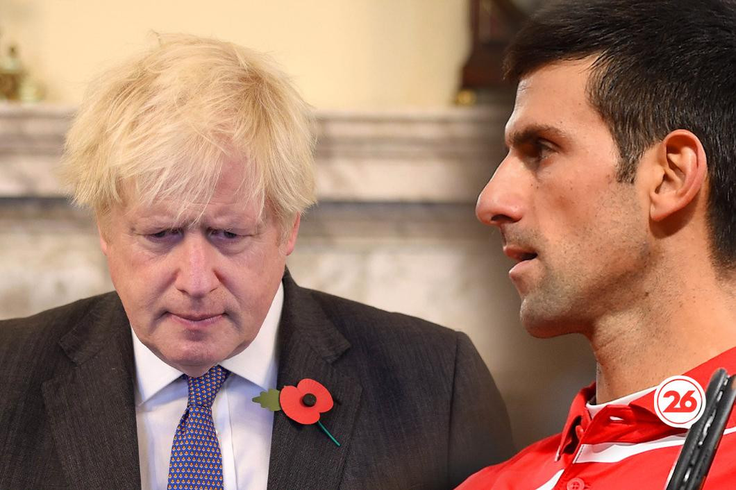 Boris Johnson y Novak Djokovic, NA