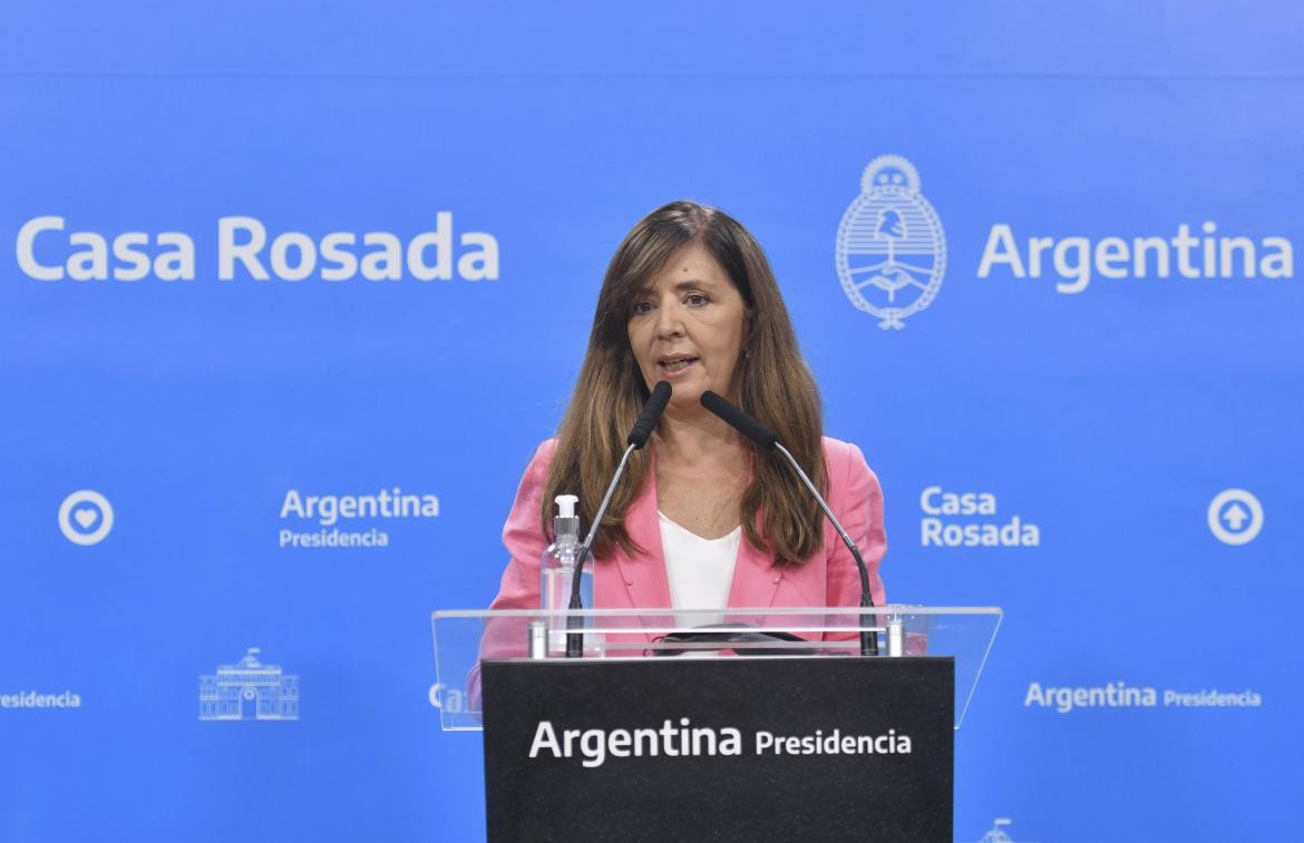 Gabriela Cerruti, portavoz del gobierno, foto prensa