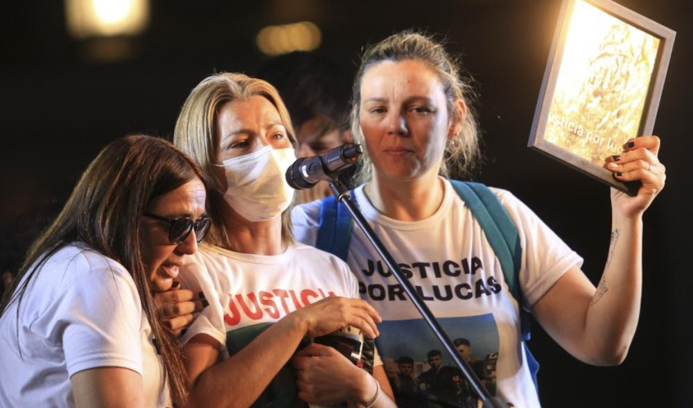 Madre y familiares de Lucas González, reclamos, marcha, NA