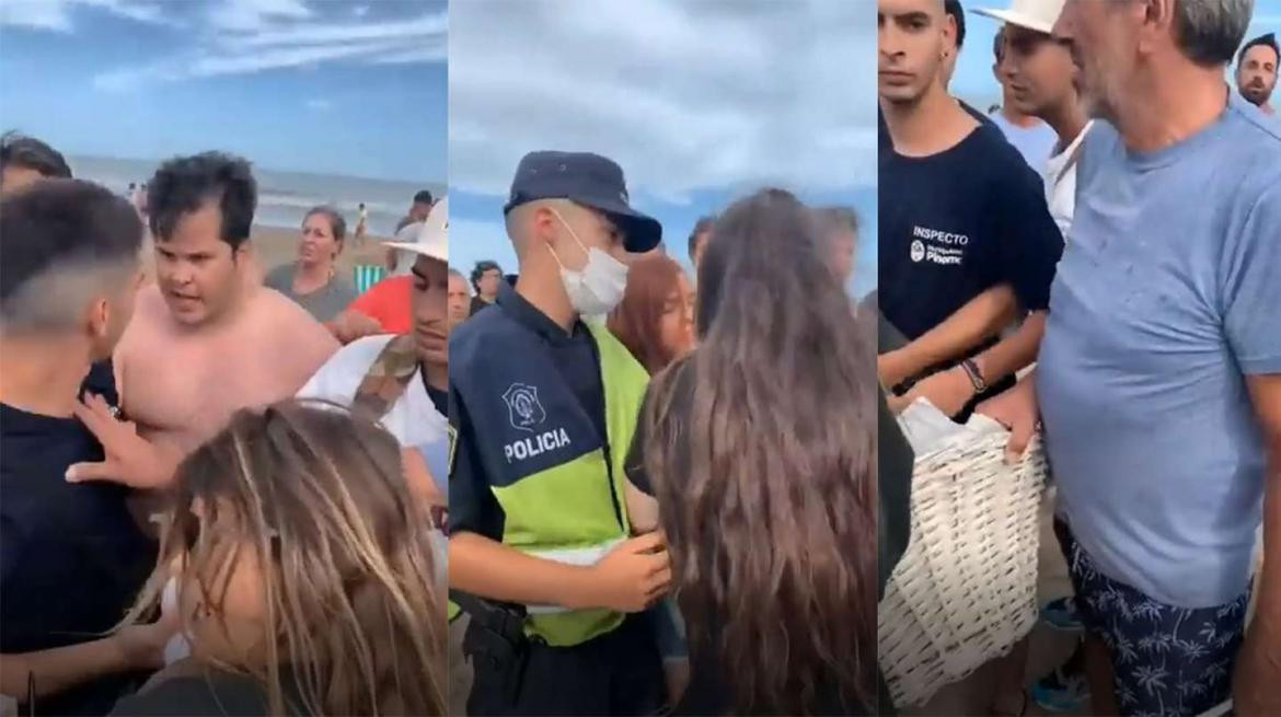 Inspectores y policía de Pinamar quería sacar mercadería un churrero que trabajaba en la playa