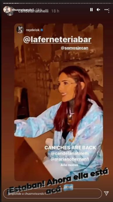 Historia de Instagram de Candelaria Tinelli que puso en duda su romance con Coti