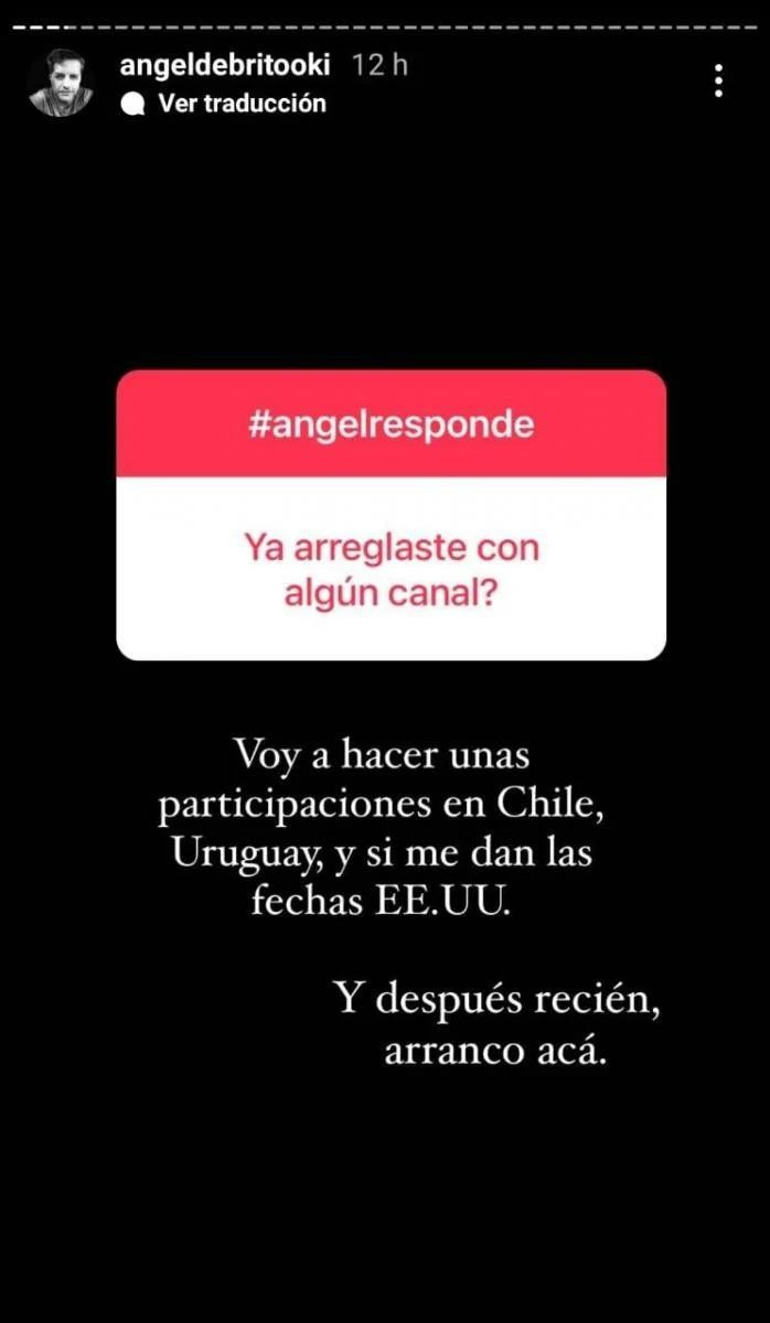 Historia de Ángel de Brito en Instagram