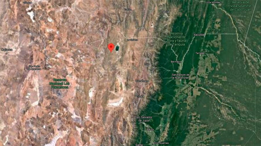 Departamento de Rinconada, Jujuy (Foto: Street view satelital)