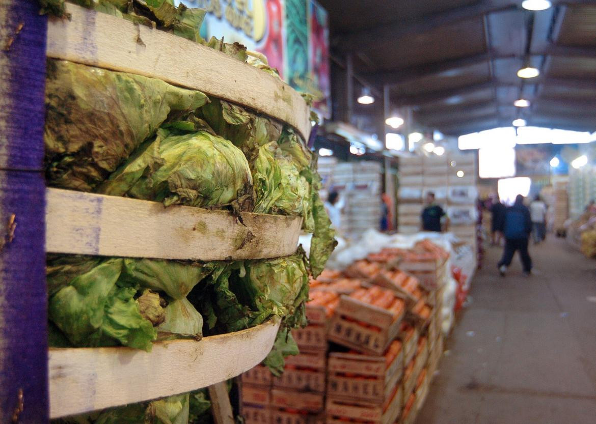 Lechuga en el Mercado Central. Agencia NA.