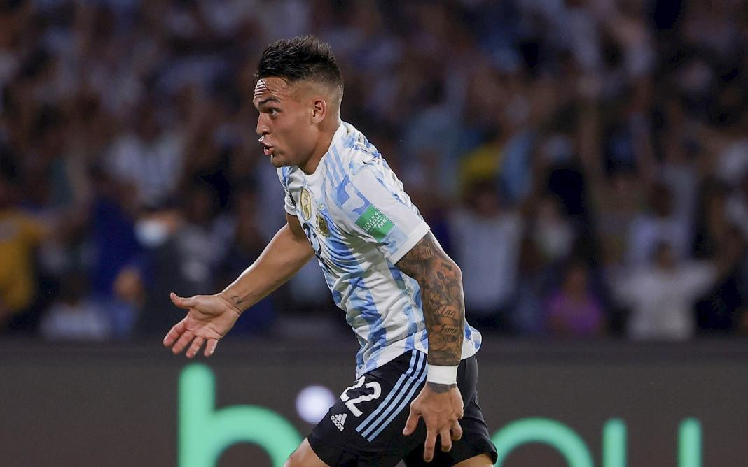 Lautaro Martínez, Selección Argentina, fútbol, Foto NA