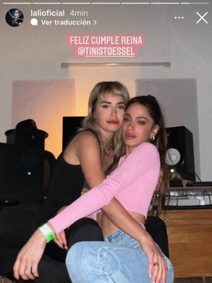 Lali Espósito y Tini Stoessel, historia de Instagram