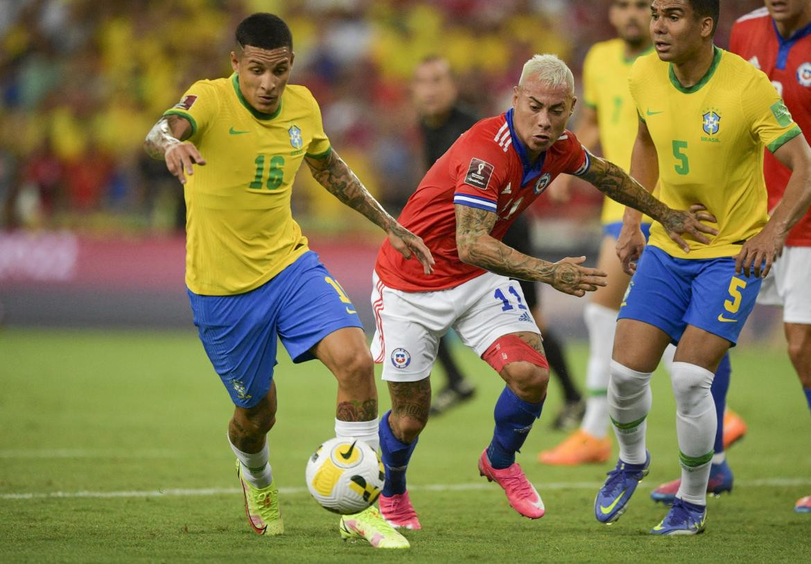 Brasil vs Chile, Eliminatorias, foto NA