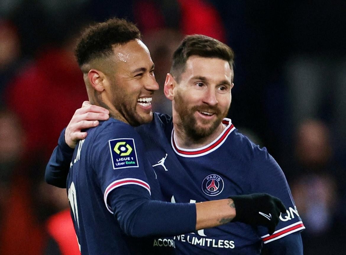 PSG, festejo de Messi y Neymar, fútbol francés, Reuters