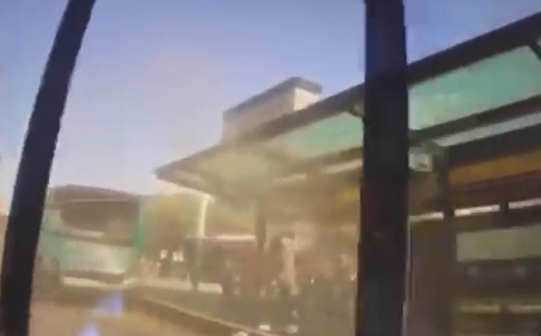 Choque de colectivos en Metrobus de 9 de Julio, captura video