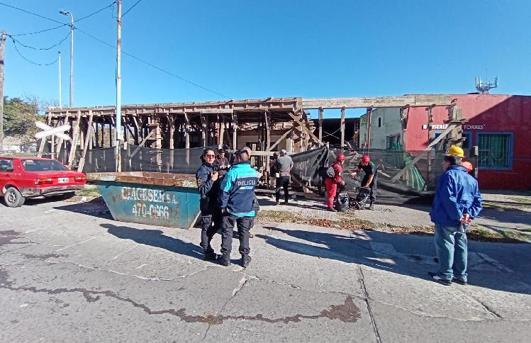 Derrumbe en obra de construcción en Mar del Plata