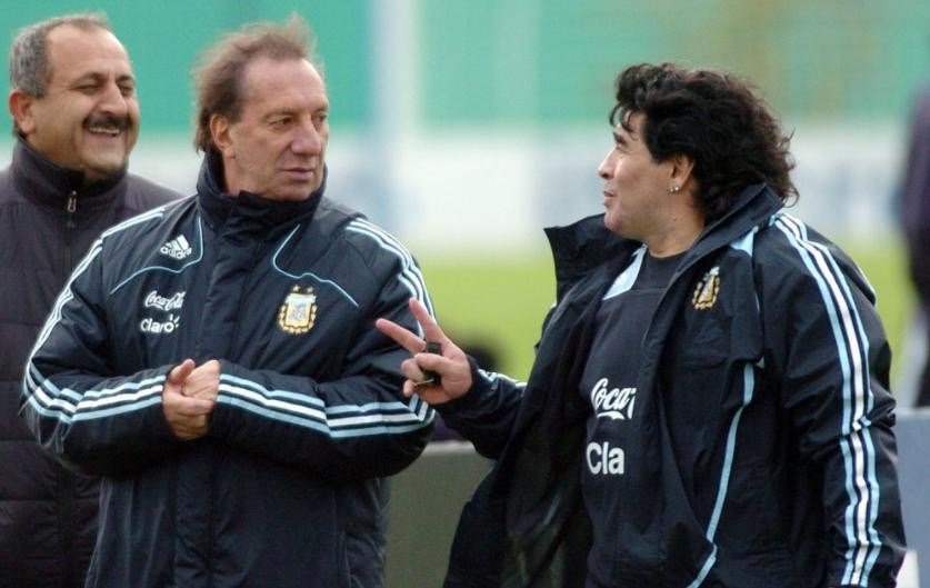 Diego Maradona y Carlos Bilardo, NA