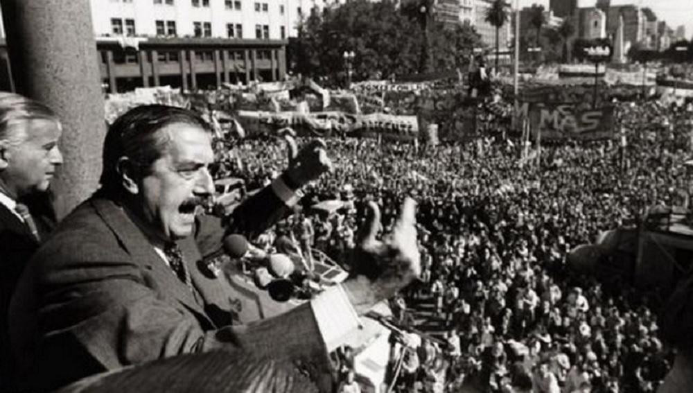 Levantamiento carapintada, Semana Santa 1987, Raúl Alfonsín, Foto NA