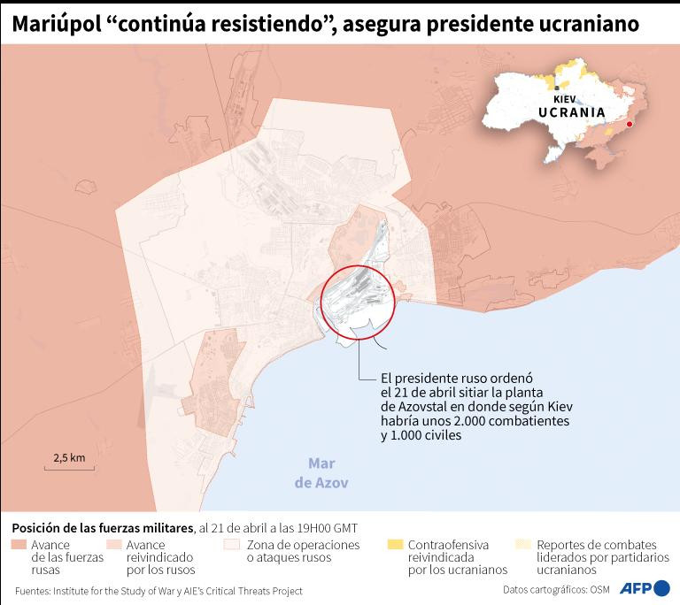 La resistencia en Mariúpol, AFP