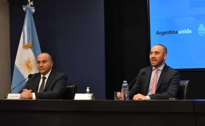 Juan Manzur y el ministro de economía, Martin Guzmán, foto NA