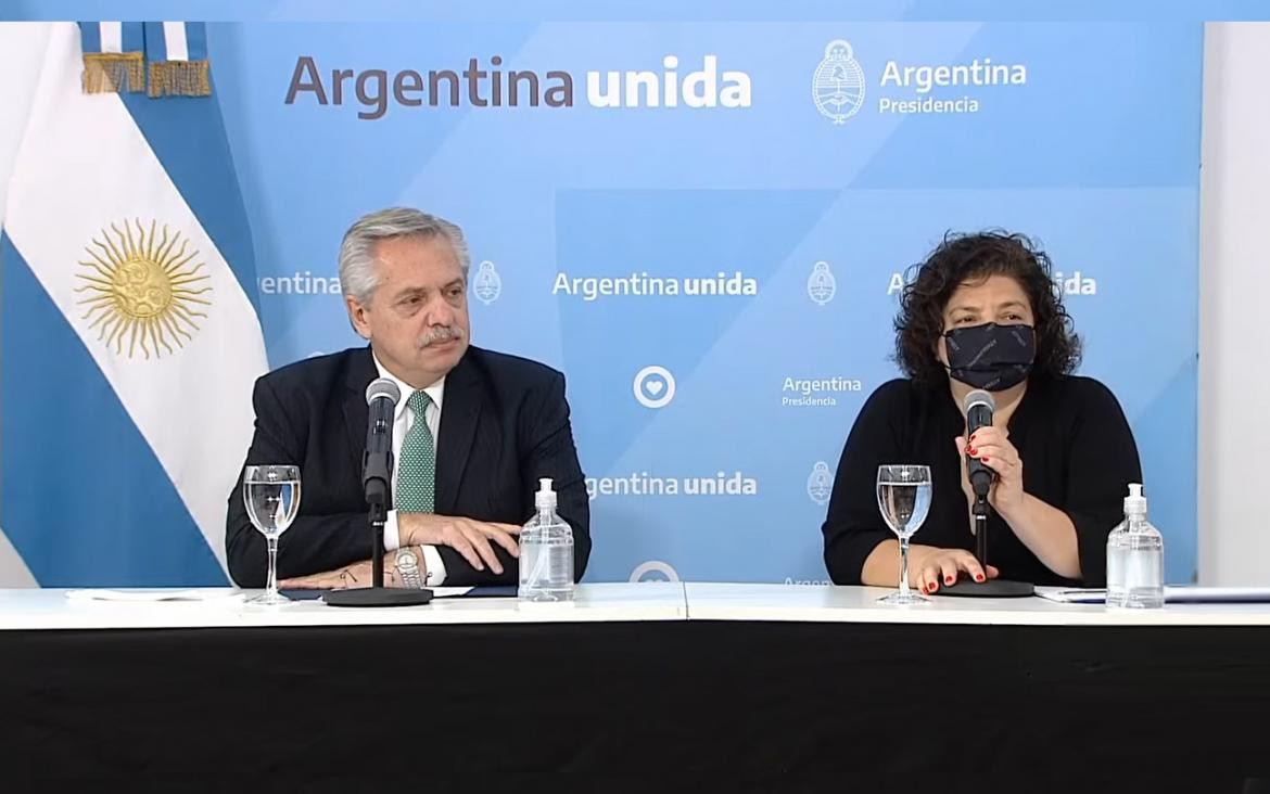 Alberto Fernández, Carla Vizzotti, Gobierno, Salud, Foto captura video