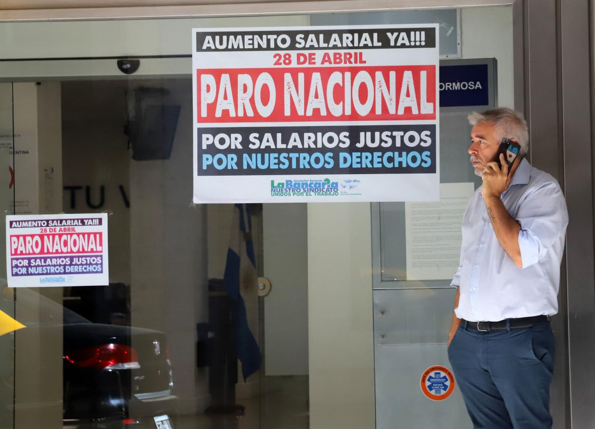 Paro de bancos en todo el país. Foto: NA