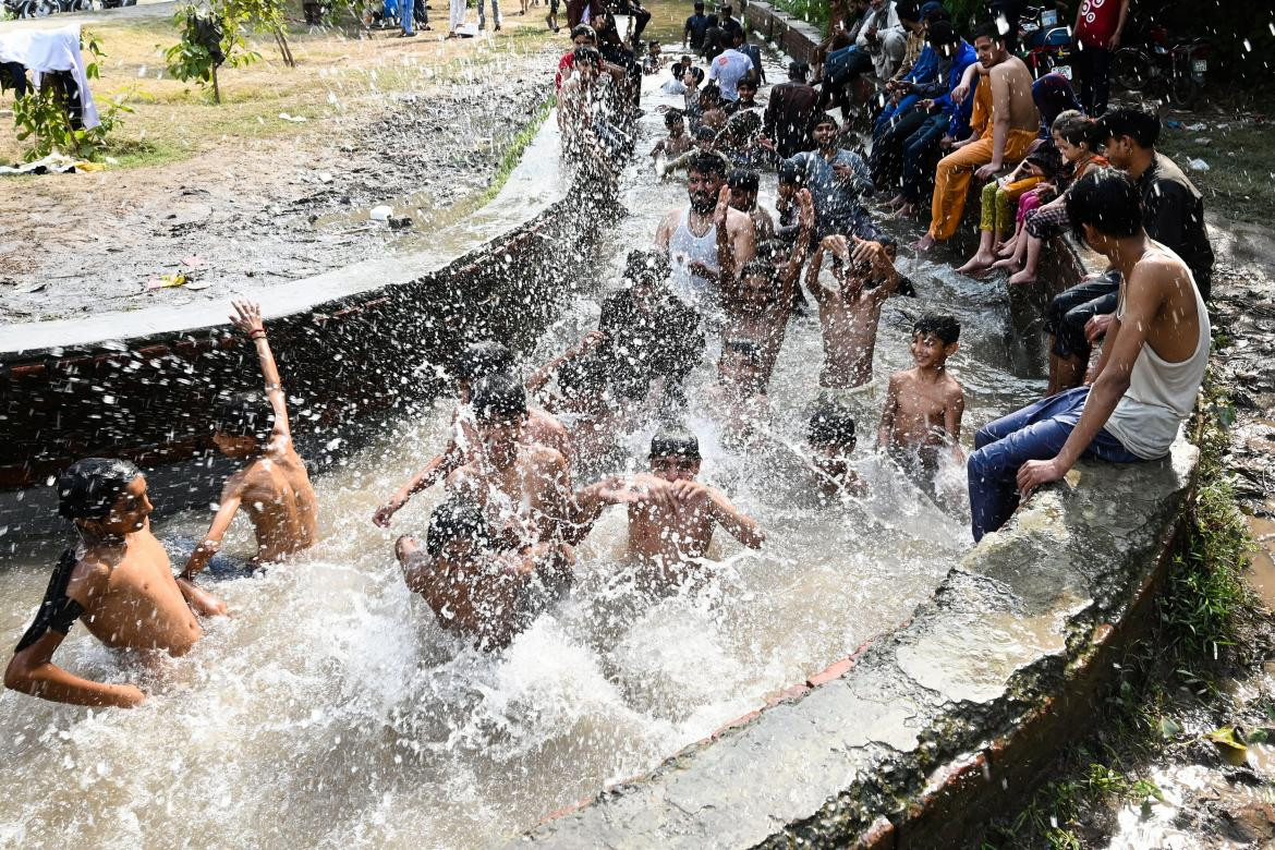 Ola de calor en Pakistán. Foto: AFP.