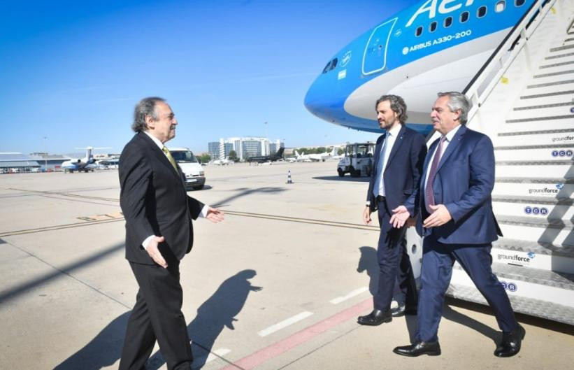 Alberto Fernández en España, gira Europa. Foto: NA.