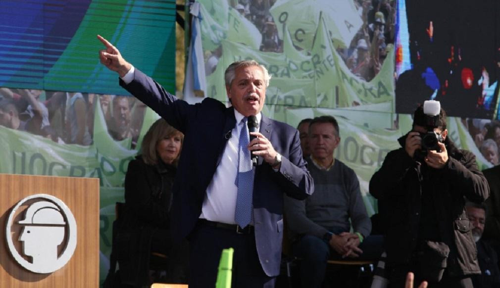 Alberto Fernández, acto de UOCRA, NA