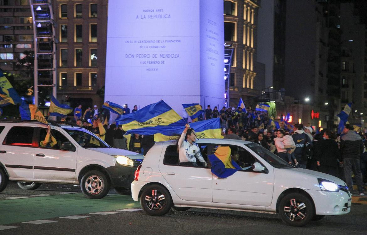 Festejos de Boca en el Obelisco, NA