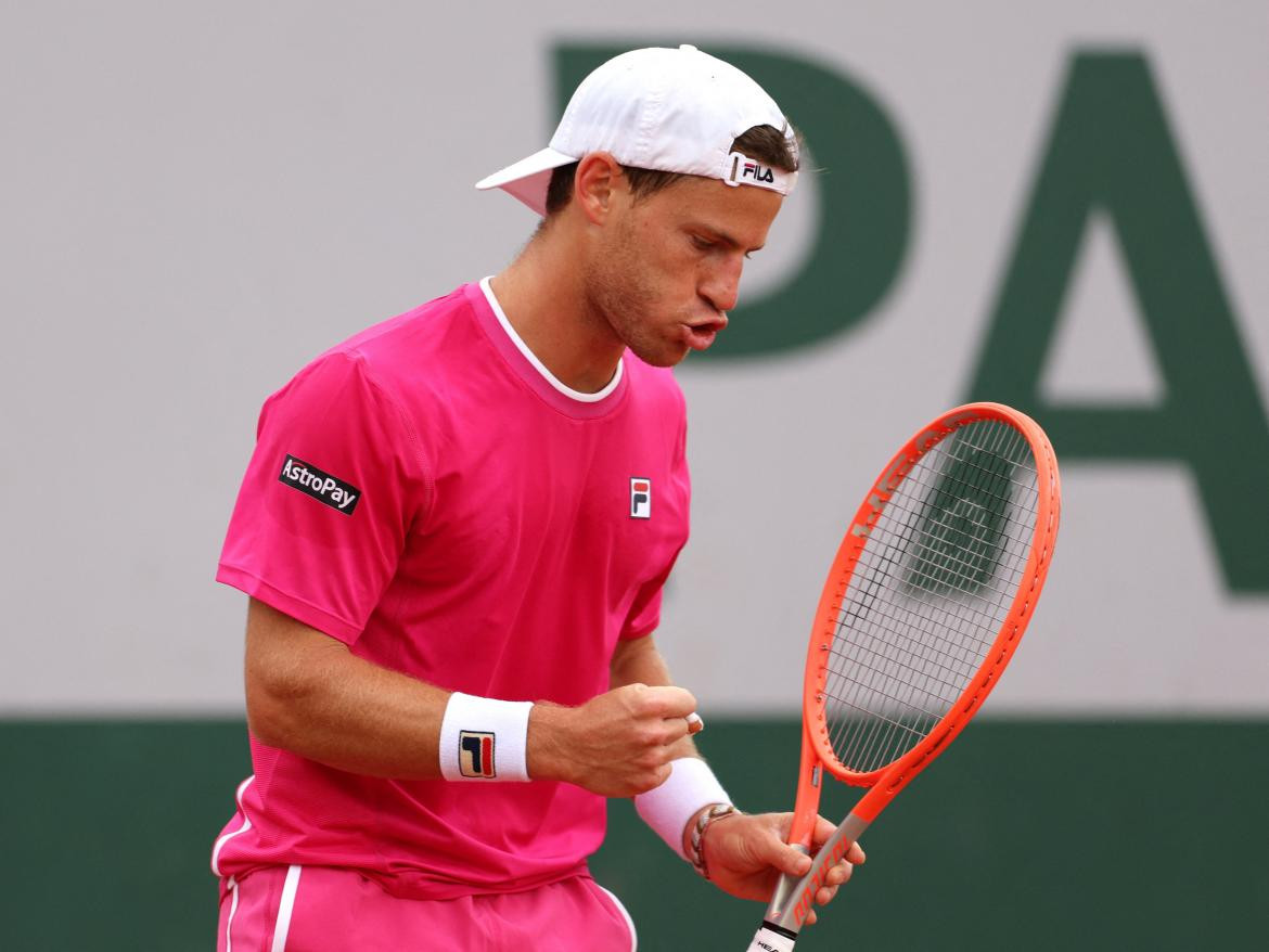 Diego Schwartzman en Roland Garros. Foto: REUTERS.