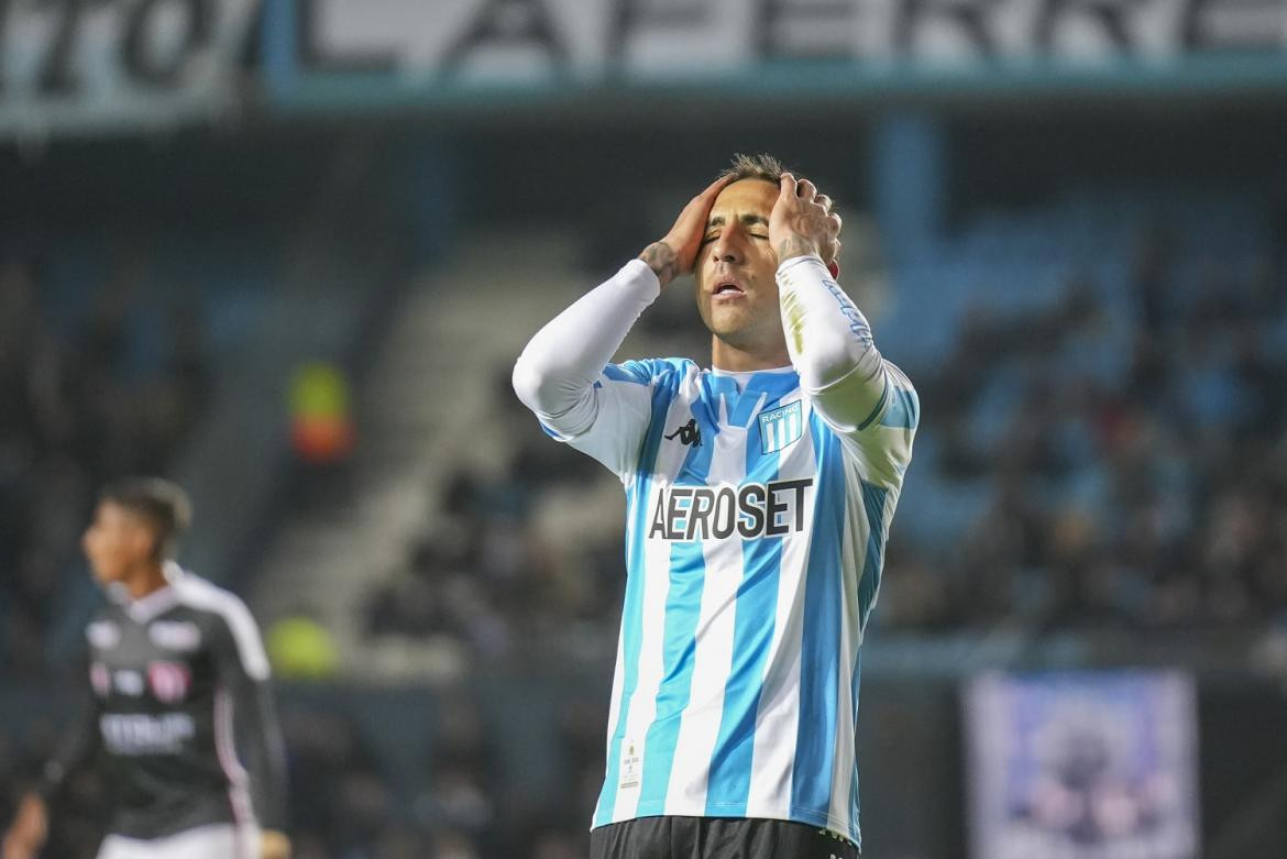 Racing Club Vs River Plate de Uruguay, Copa Sudamericana. Foto: NA.