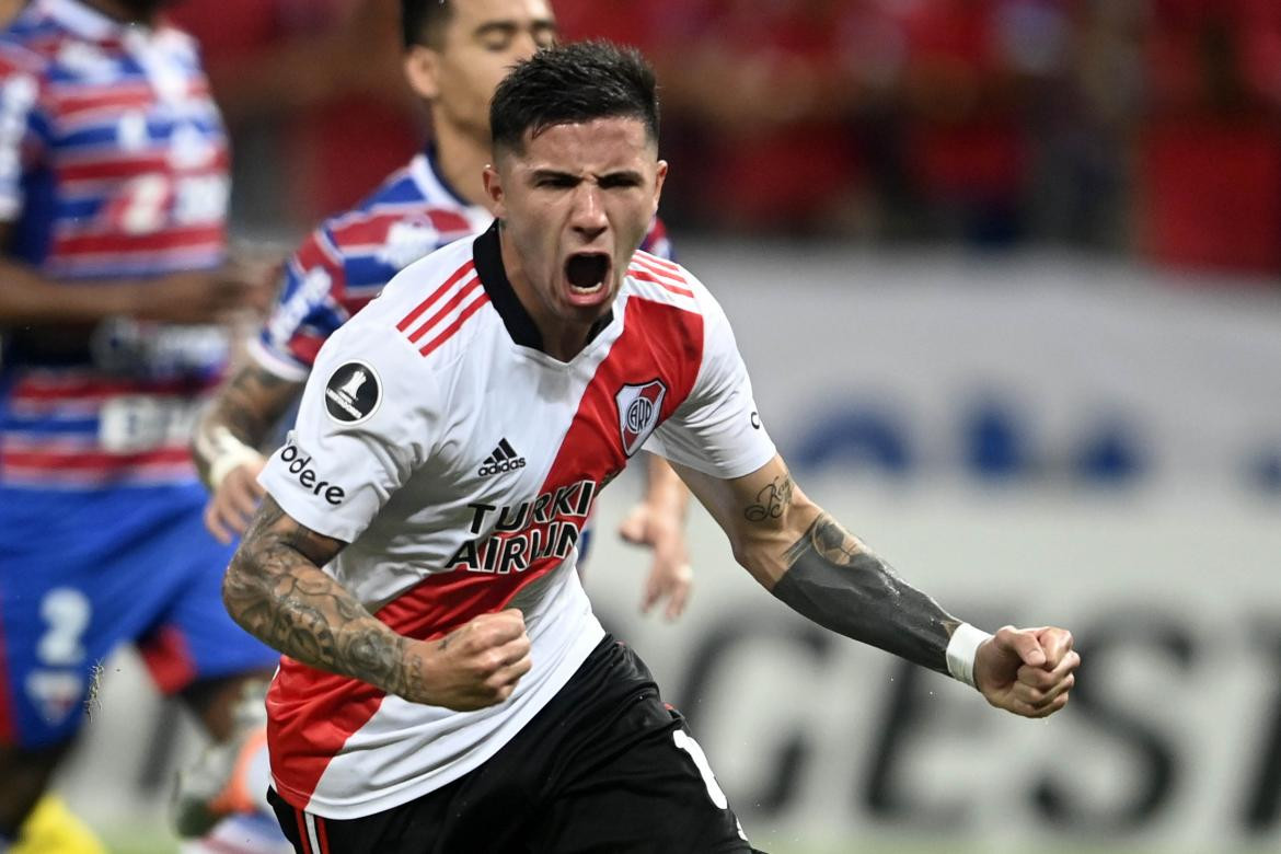 Enzo Pérez, River, Copa Libertadores. Foto: NA.