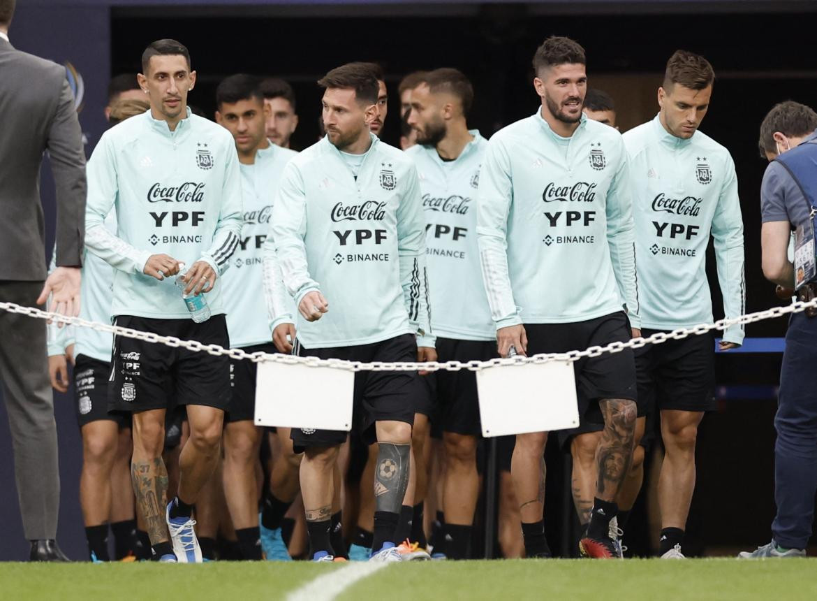 Selección argentina en Wembley. Foto: REUTERS.