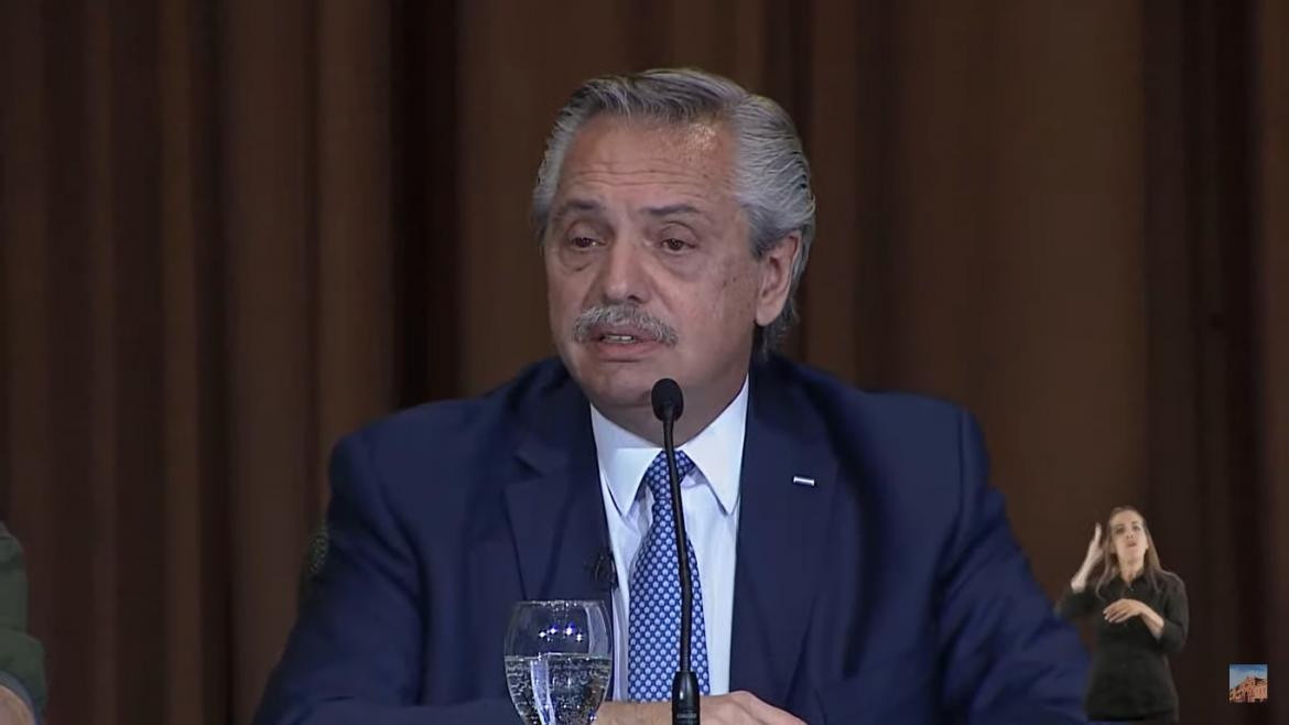 Alberto Fernández, Gobierno, foto captura