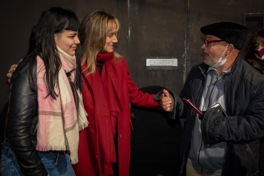 Malena Galmarini, Massa, Katopodis y Mariel Fernández en Moreno. Foto: Prensa.