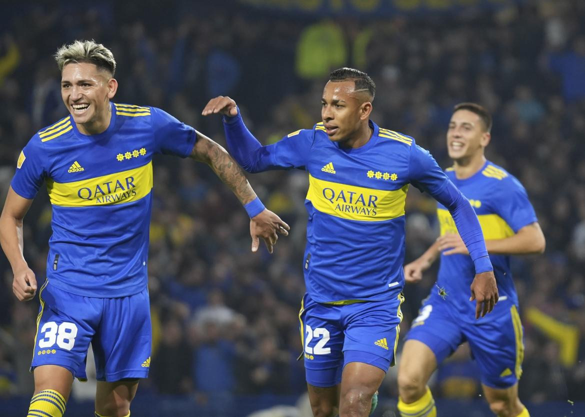 Festejo de Boca, fútbol argentino, NA