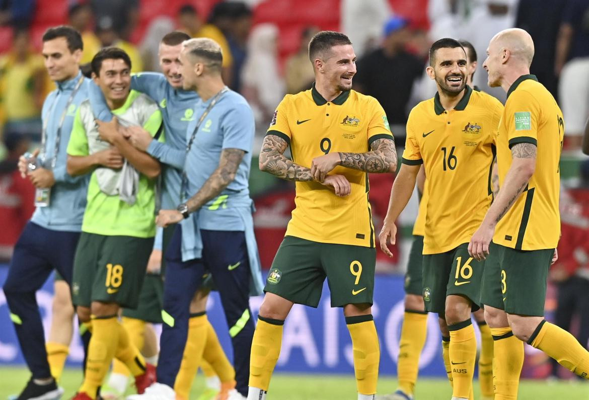 Australia vs Emiratos Árabes, eliminatorias Qatar 2022. Foto: EFE.