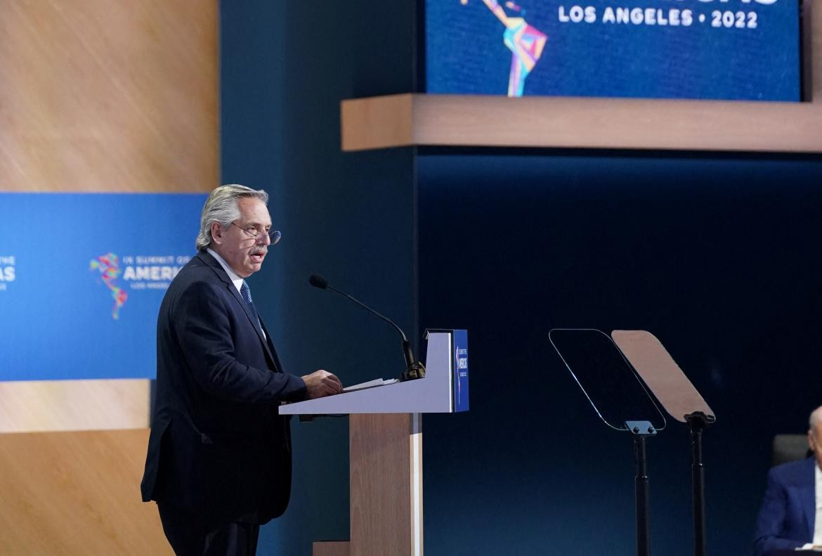 Alberto Fernández en la Cumbre de las Américas. Foto: REUTERS.