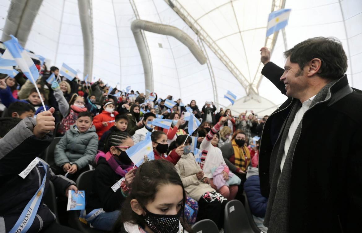 Axel Kicillof en Tecnópolis. Foto: NA.