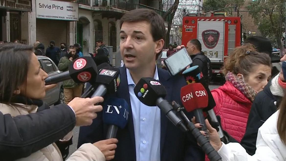 Fiscal Sebastián Fedullo sobre incendio en Recoleta. Foto: Captura.