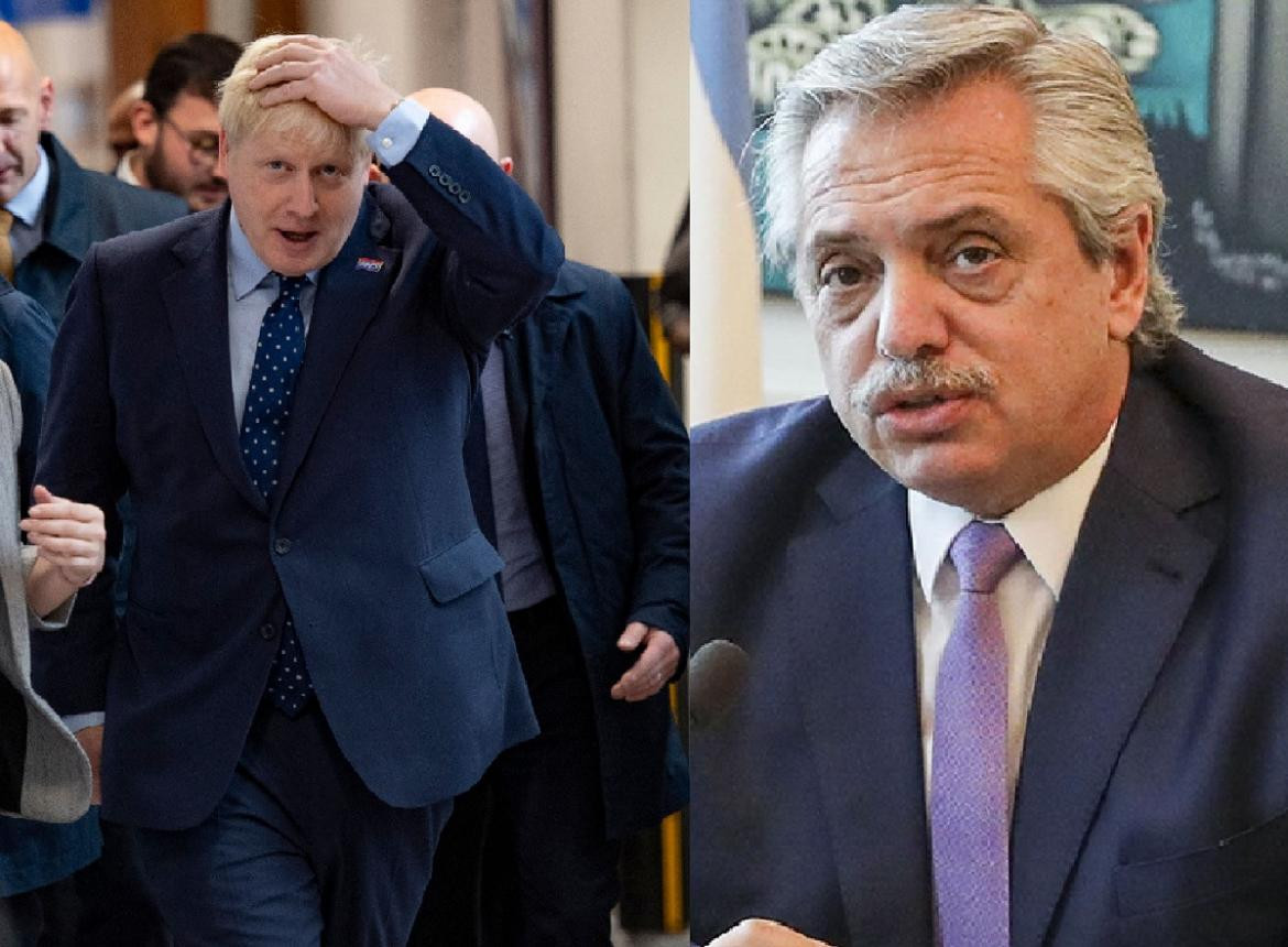 Boris Johnson y Alberto Fernández, NA