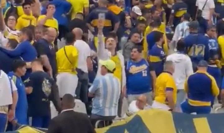 Racismo de hinchas de Boca en Brasil. Foto: Captura de video.