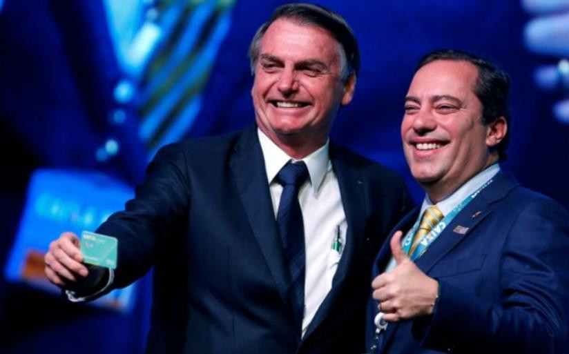 Pedro Guimaraes y Jair Bolsonaro. Foto: NA.