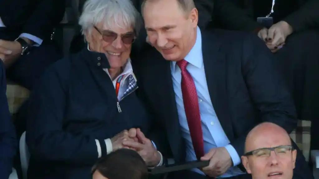 Bernie Ecclestone y Putin. Foto: EFE.