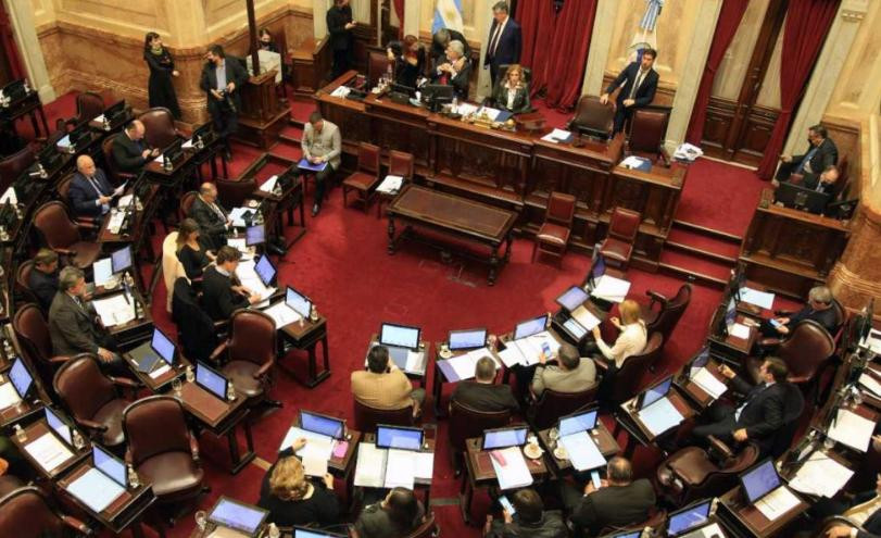 Sesión en el Senado. Foto: NA.