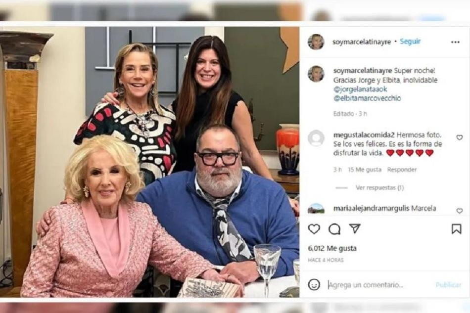 Mirtha Legrand y Jorge Lanata. Instagram Marcela Tinayre