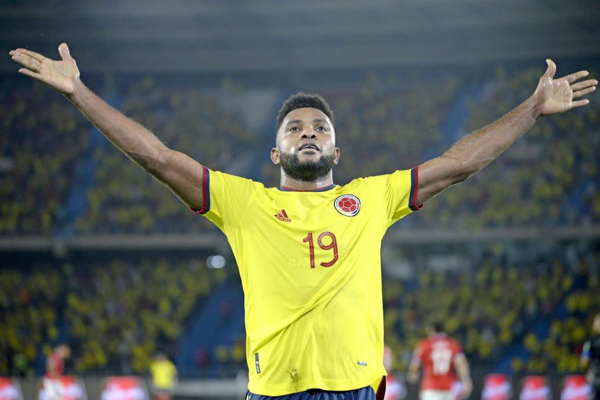 Miguel Borja, jugador colombiano. Foto: EFE.