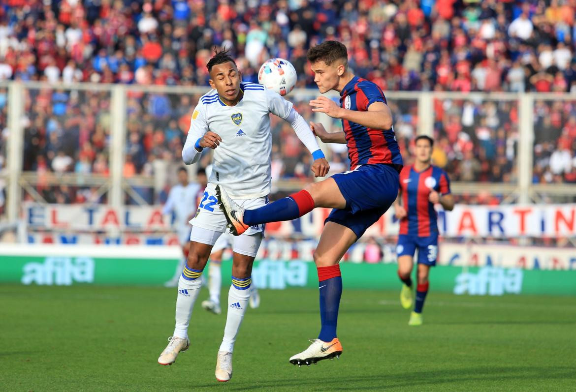 San Lorenzo vs Boca, fútbol argentino. Foto: NA.