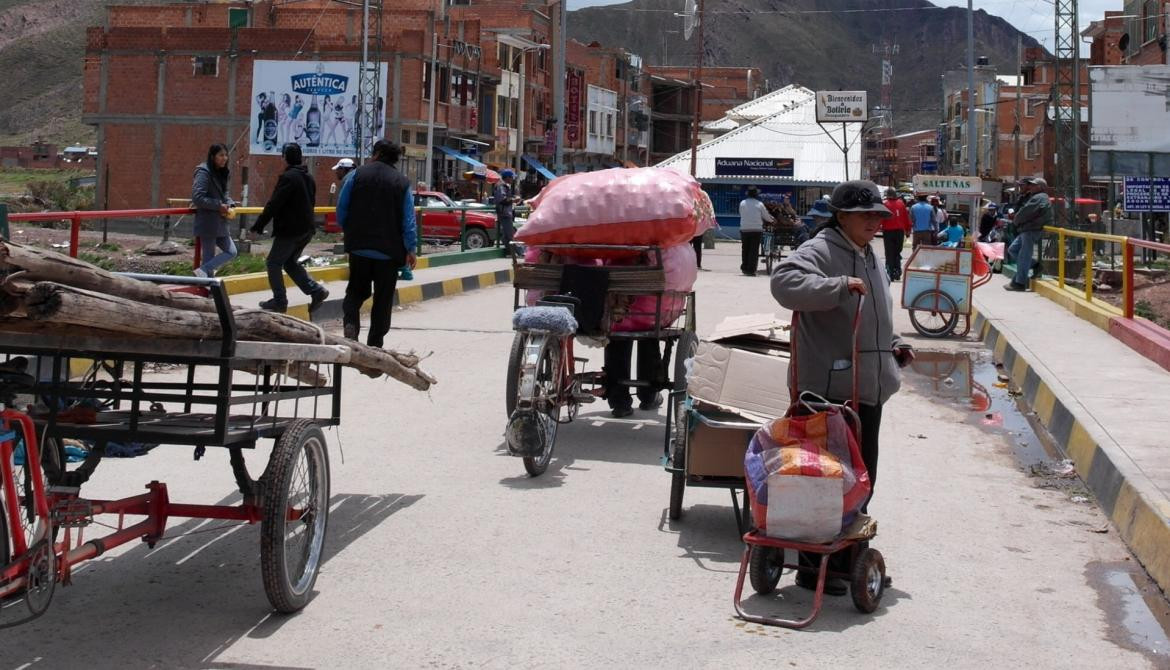 Frontera entre Bolivia y Argentina, foto La voz de Bolivia