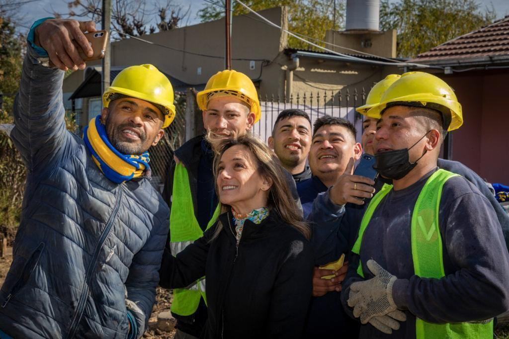 Malena Galmarini inauguró obra de agua potable en Benavídes. Foto: Prensa.