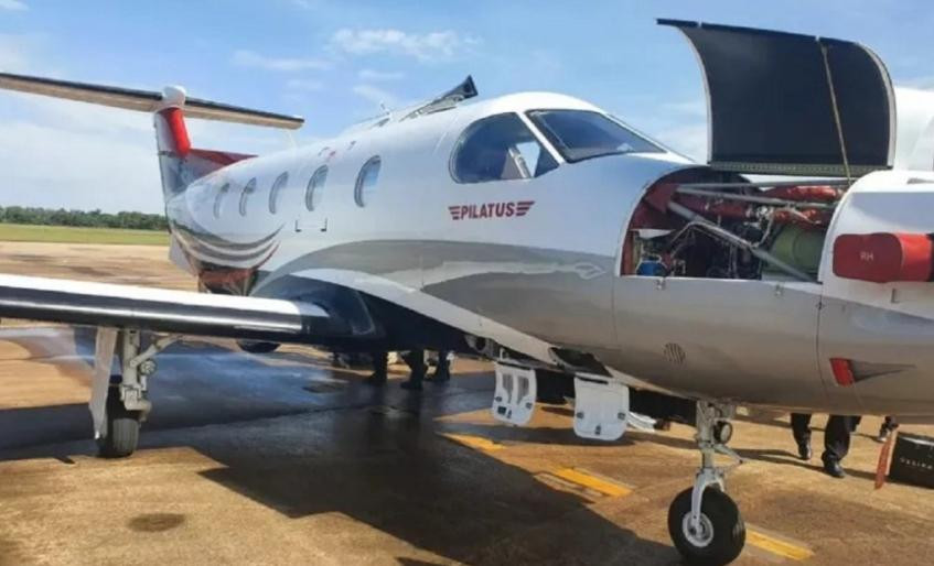 Avión en el que hallaron 500 mil dólares en Misiones. Foto: NA.