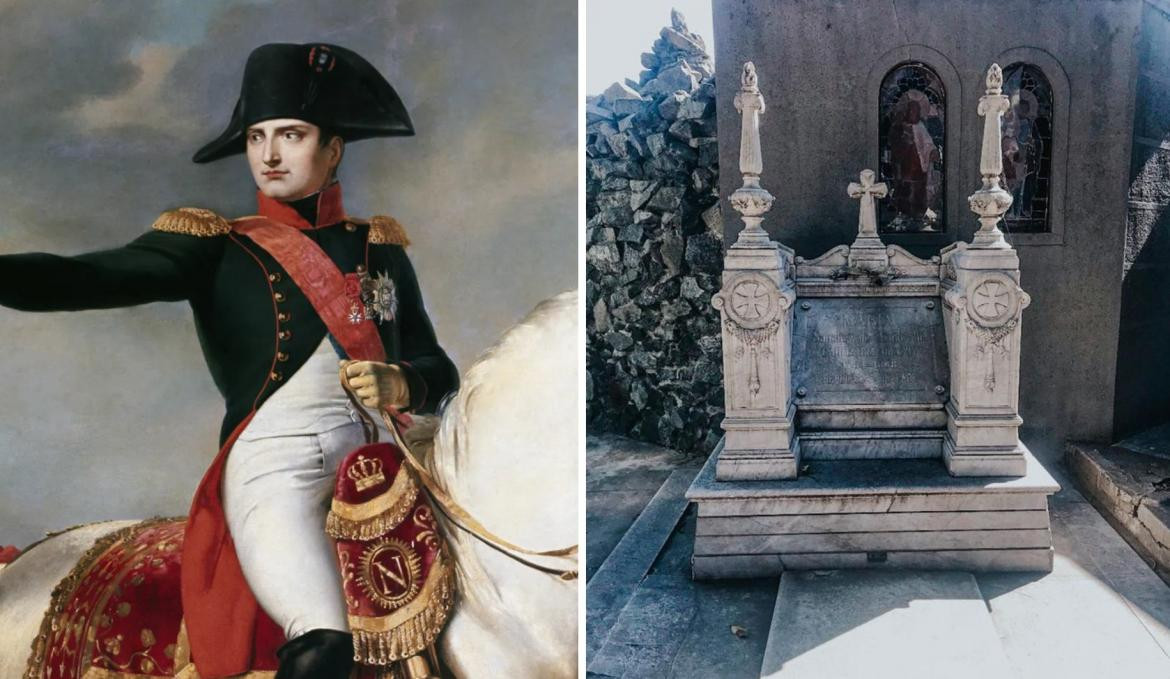 Napoleón Bonaparte y tumba de Mariquita Sánchez de Thompson.