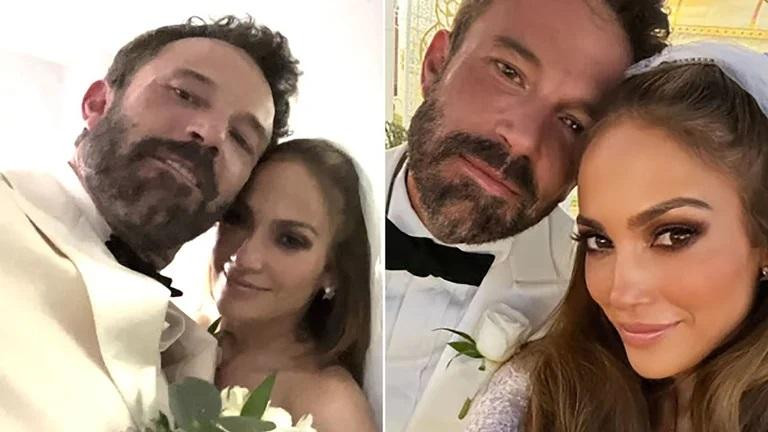 El casamiento secreto de Jennifer López y Ben Affleck en Las Vegas, foto redes sociales