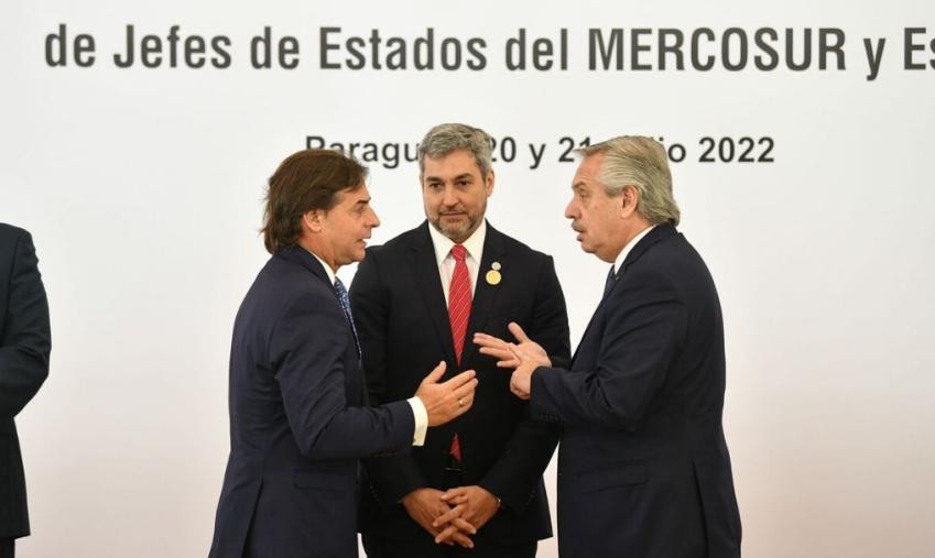 Alberto Fernández participó en la Cumbre del Mercosur en la ciudad paraguaya de Luque. Foto: NA.