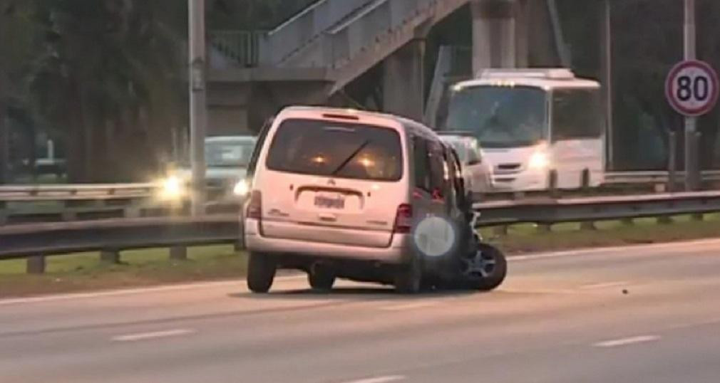 Accidente en avenida General Paz, foto: Policía, NA